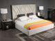 VIG Furniture Modrest Eldora Glam Beige Velvet/Brass Queen Panel Bed-3