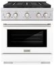 ZLINE Paramount 30" White Matte Door Dual Fuel Range with 4 Burner DuoPro™ Cooktop-0