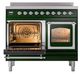 Ilve® Nostalgie II Noblesse 40'' Emerald Green Pro Style Induction Range with Chrome Trim-3