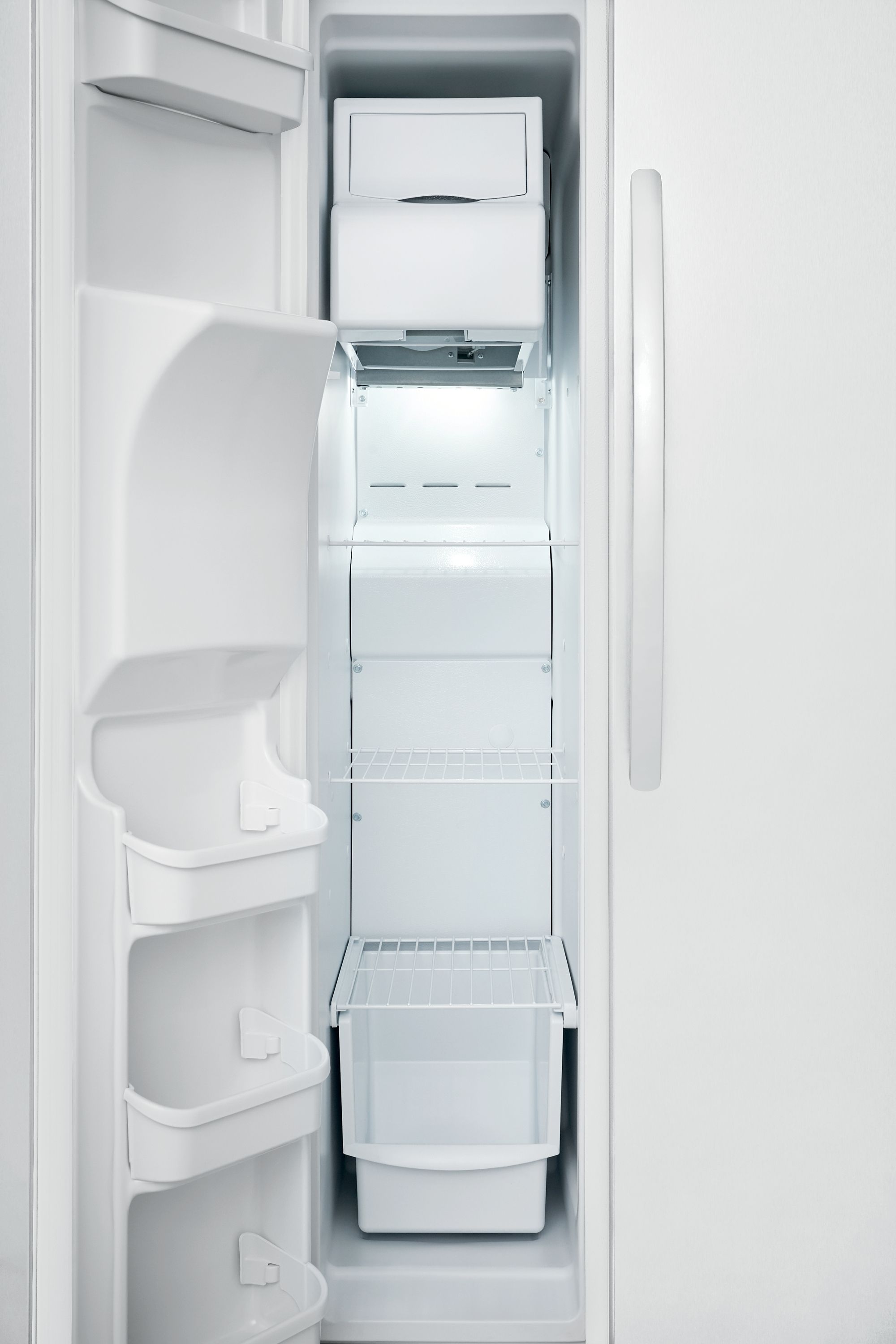 Frigidaire® 25.5 Cu. Ft. Pearl White Standard Depth Side by Side
