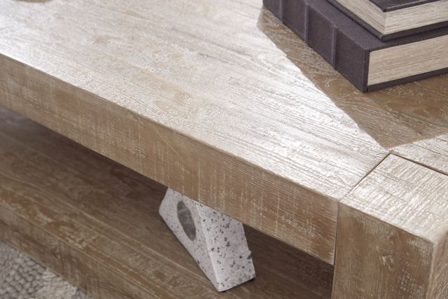 Signature Design by Ashley® Waltleigh Distressed Brown Coffee Table-3