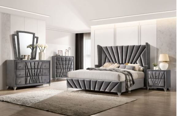 Furniture of America® Carissa Gray Queen Bed-0