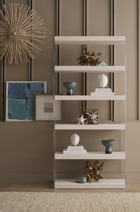 Universal Explore Home™ Oasis White Sandblasted Quartered Pine Shoreline Etagere-4