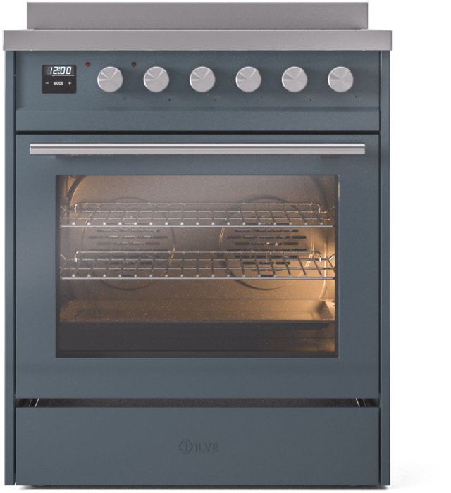 Ilve® Professional Plus II 30" Blue Grey Pro Style Induction Range-1