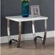 Furniture of America® Trina White End Table with Chrome Base-0