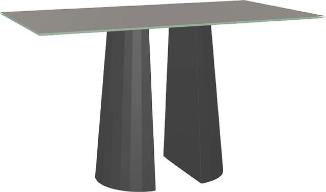 Amisco Customizable Gemma 72" Rectangular Bar Height Pub Table with 0.5" Starstone on Glass Top-0