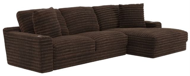 Jackson Furniture Comfrey 2-Piece Chocolate Right-Arm Facing Sofa Sectional and Chaise-0