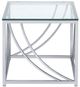 Coaster® Lille 2-Piece Tempered Glass Top Occasional Table with Chrome Base Set-2