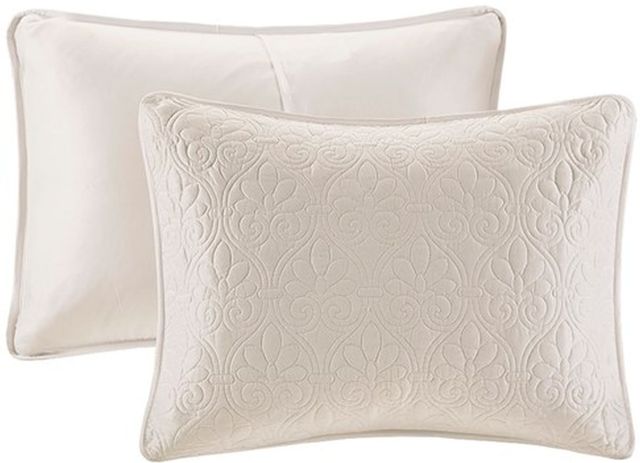 Olliix by Madison Park Cream King Quebec Reversible Bedspread Set-1