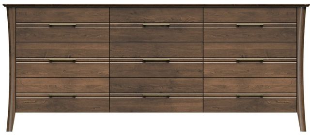 Country View Woodworking Westroom Bedroom Brown Maple 81" Dresser-0