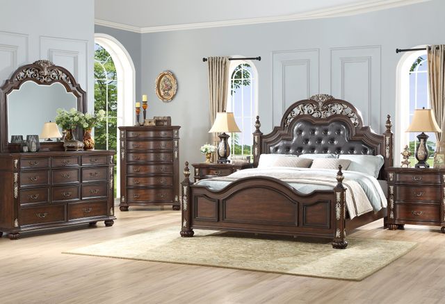 New Classic® Home Furnishings Maximus Madeira 4-Piece Queen Bedroom Set with Chest-0