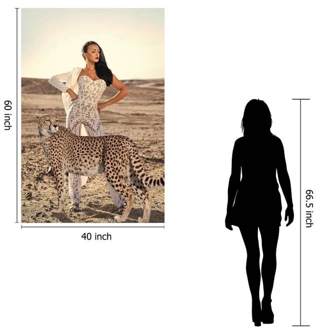 Classy Art Cheetah Girl Wall Art-2