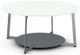 Amisco Customizable Malloy White Glass Coffee Table with Metal Base-0
