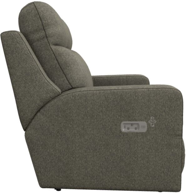 La-Z-Boy® Emmons Granite Power Reclining Loveseat with Headrest and Lumbar-2