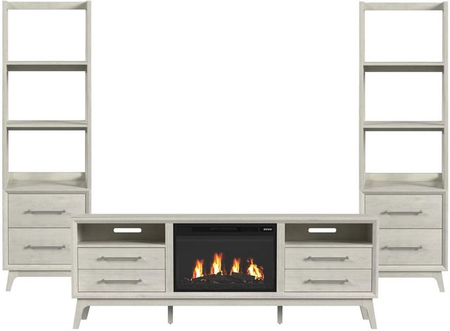 Elements International Westland 4-Piece Almond Entertainment Unit with 71" TV Console-0