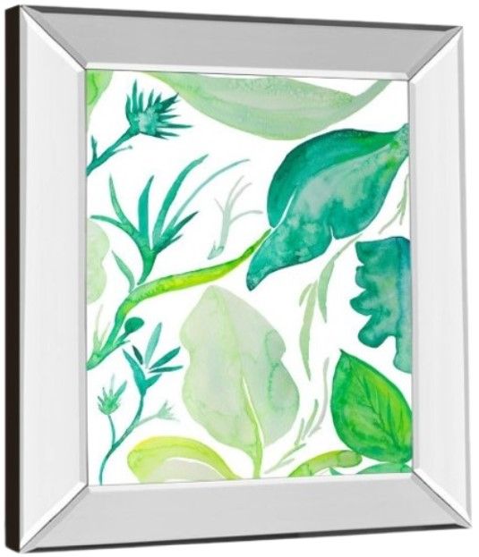 Classy Living Kat Papa Green Water Leaves Il Wall Art-3