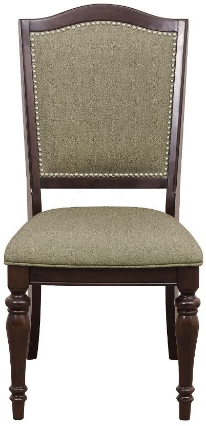 Homelegance® Marston Dark Cherry/Natural Dining Side Chair-2