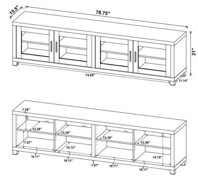 Coaster® Jupiter Black Entertainment Center-3