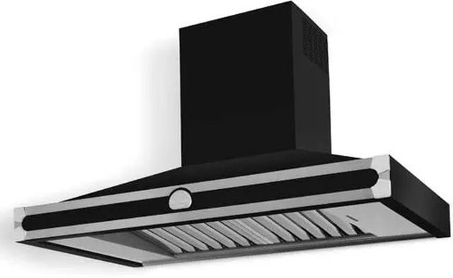 La Cornue CornuFé 110 43" Gloss Black Wall Mounted Chimney Hood-1