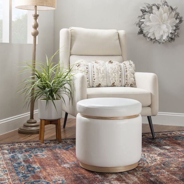 Linon Blanche White Storage Ottoman-4
