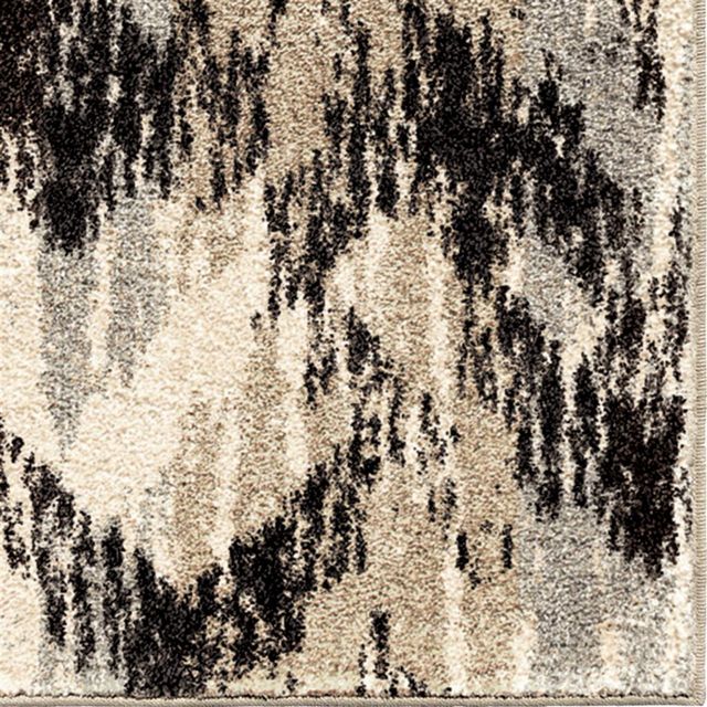 Orian American Heritage Distressed Chevron Grey 7'10"X 10'10"Rug-2