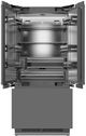ZLINE Autograph Edition 36" 19.6 Cu. Ft. Panel Ready Built-In French Door Refrigerator with Champagne Bronze Accents-4