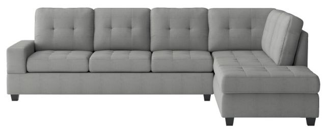 Homelegance® Maston 3-Piece Gray L-Shape Reversible Sectional with Ottoman-3