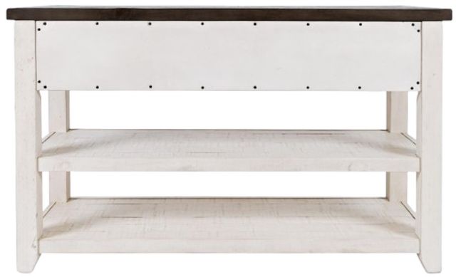 Jofran Inc. Madison County Harris Barnwood Console Table with Vintage White Base-3