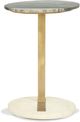 Riverside Furniture Austin Gray Marble Round Side Table with Metal Framework-0