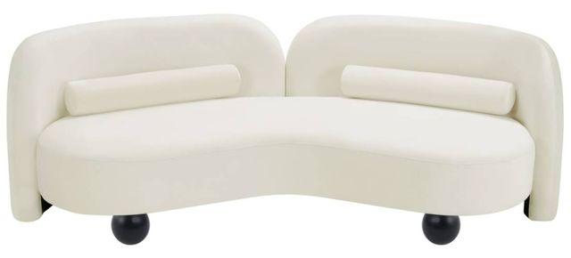 Meridian Furniture Daphne Cream Velvet Sofa-1