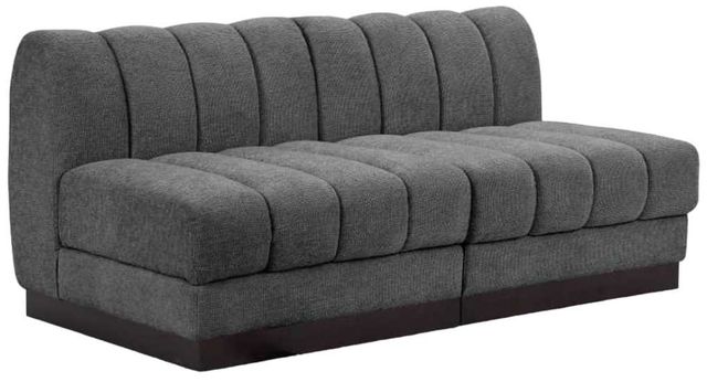 Meridian Furniture Quinn 2-Piece Gray Modular Armless Sofa-0