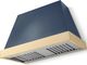 La Cornue CornuFé Euclid 44" Winter Sky Wall Mounted Range Hood with Polished Brass Trim-0