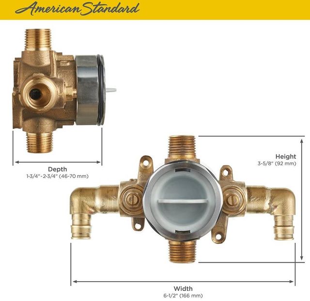 American Standard Flash™ Copper Pressure Balance Rough-In Valve-2