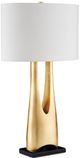 Currey & Company La Porta Contemporary Gold Leaf/Black Table Lamp-1