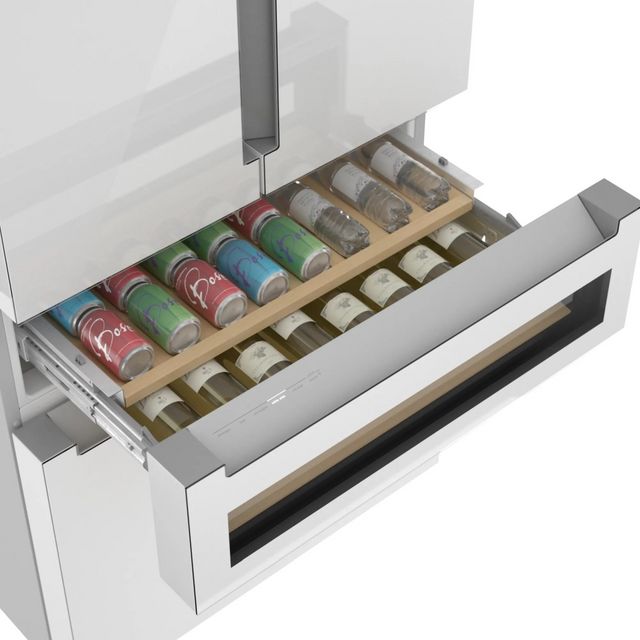 Bosch® 800 Series 36 in. 20.5 Cu. Ft. Arctic White Counter Depth French Door Refrigerator-6