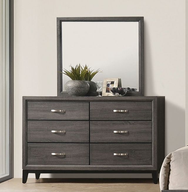 Furniture of America® Errico 4-Piece Gray Queen Bedroom Set-3