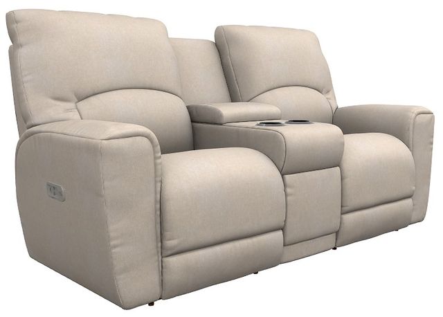 La-Z-Boy® Cassian Sand Power Reclining Loveseat with Console and Headrest-0