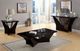 Furniture of America® Dubendorf Glass Top EndTable with Black Base-1