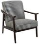 YHD Richton Houndstooth Black/Brown Lounge Chair-0