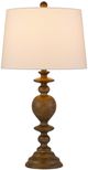 Cal® Lighting & Accessories Candlestick 2-Piece Oak Table Lamp Set-1