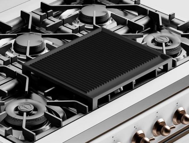 Ilve® 13" Ribbed Black Griddle-1