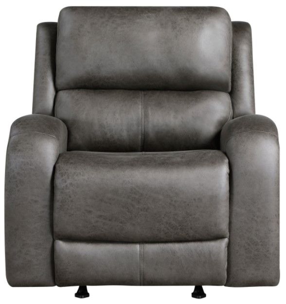 Homelegance® Pagosa Gray Rocker Manual Recliner-2