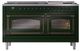 Ilve® Nostalgie II Noblesse 60'' Emerald Green Pro Style Dual Fuel Range with Burnished Trim-1