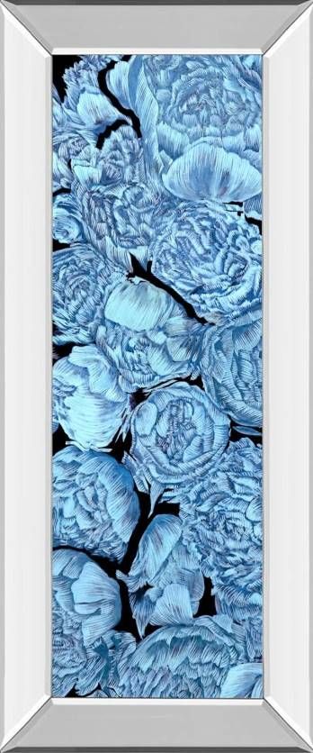 Classy Art Blue Peonies I by Melissa Wang Mirrored Frame Wall Art-0