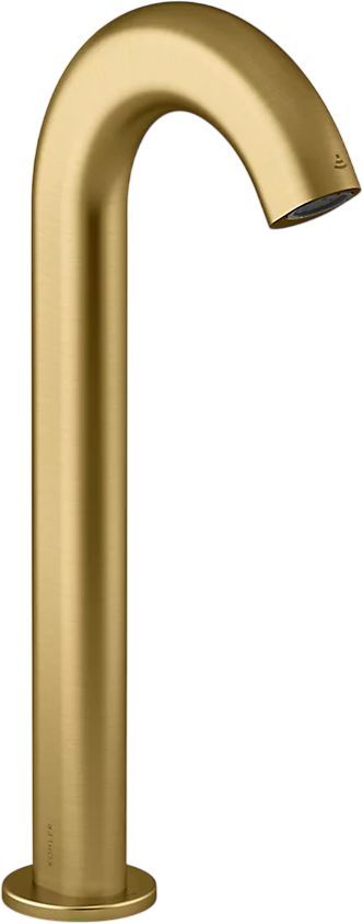 KOHLER® Oblo™ Vibrant Brushed Moderne Brass Touchless Faucet with Kinesis® Sensor Technology, AC-Powered-0