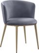 Meridian Furniture Skylar Grey-Gold Velvet Dining Chair-0