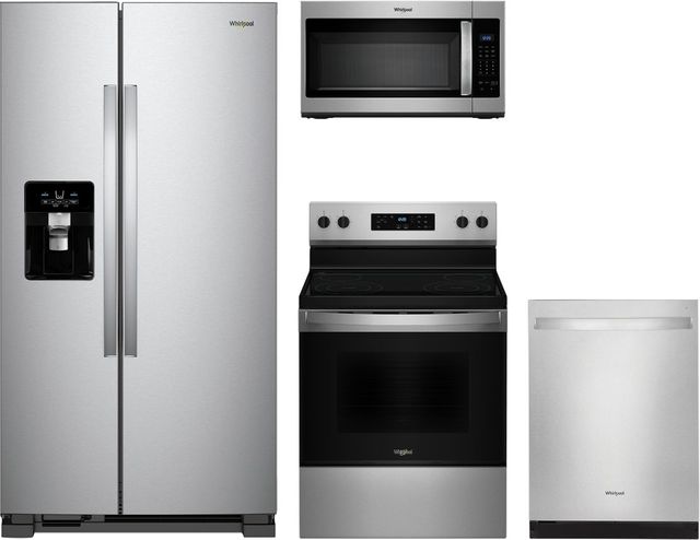 Whirlpool® 4 Piece Fingerprint Resistant Stainless Steel Kitchen Package-0