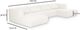 TOV Furniture Tarra 4-Piece Cream Modular U-Shape Sectional and Chaise-2