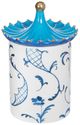 A & B Home Blue/White Candle Holder-0