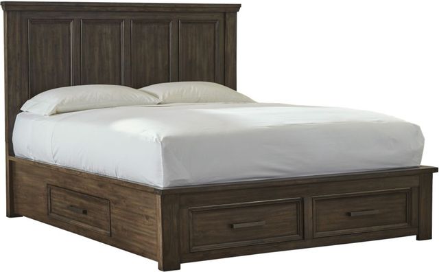 Signature Design by Ashley® Johurst 3-Piece Grayish Brown California King Storage Panel Bed Set-1